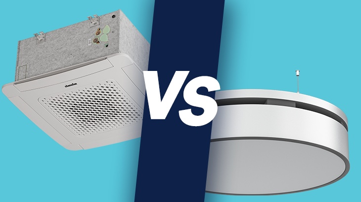 Comparaison entre cassette de plafond et plafonnier 